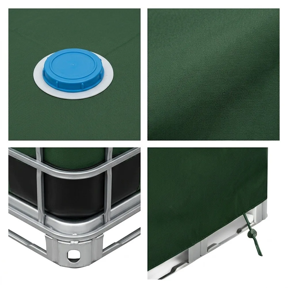 1pcs Weatherproof IBC=Tote Cover For 275 Gallon Tank UV=Resistant Outdoor Water Storage Protection With Drawstring