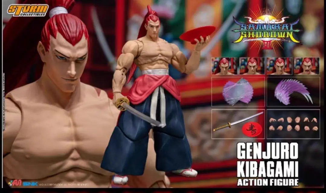 

In-stock Storm Toys Samurai Shodown Gaoh Genjuro 1/12 Action Figure Model Collectible Gift