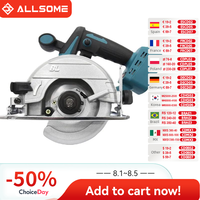ALLSOME Electric Circular Saw 125mm Saw Blade Brushless Multi-Angle Cutting Suitable For Makita 18v Battery