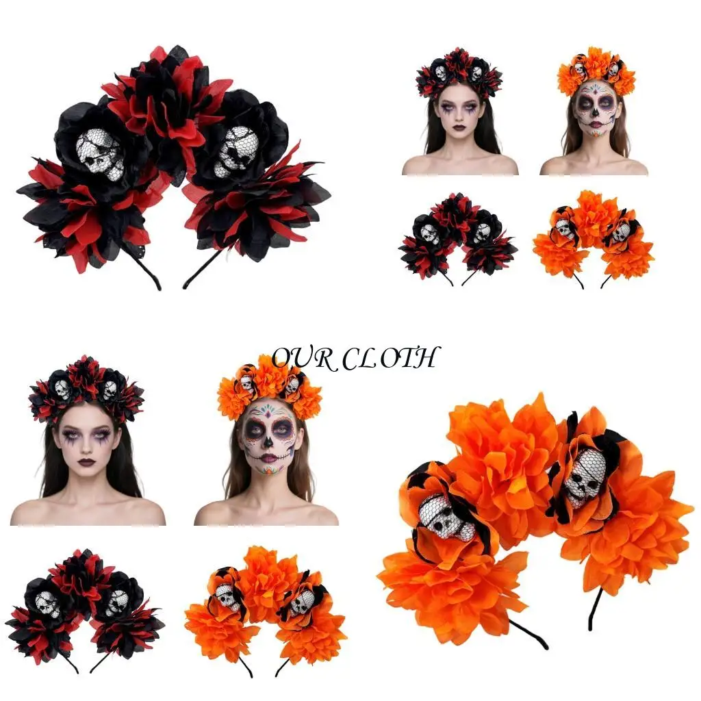 

День мертвых головной убор Rose Crown Подарки мексиканцы цветочные подарки y1ac