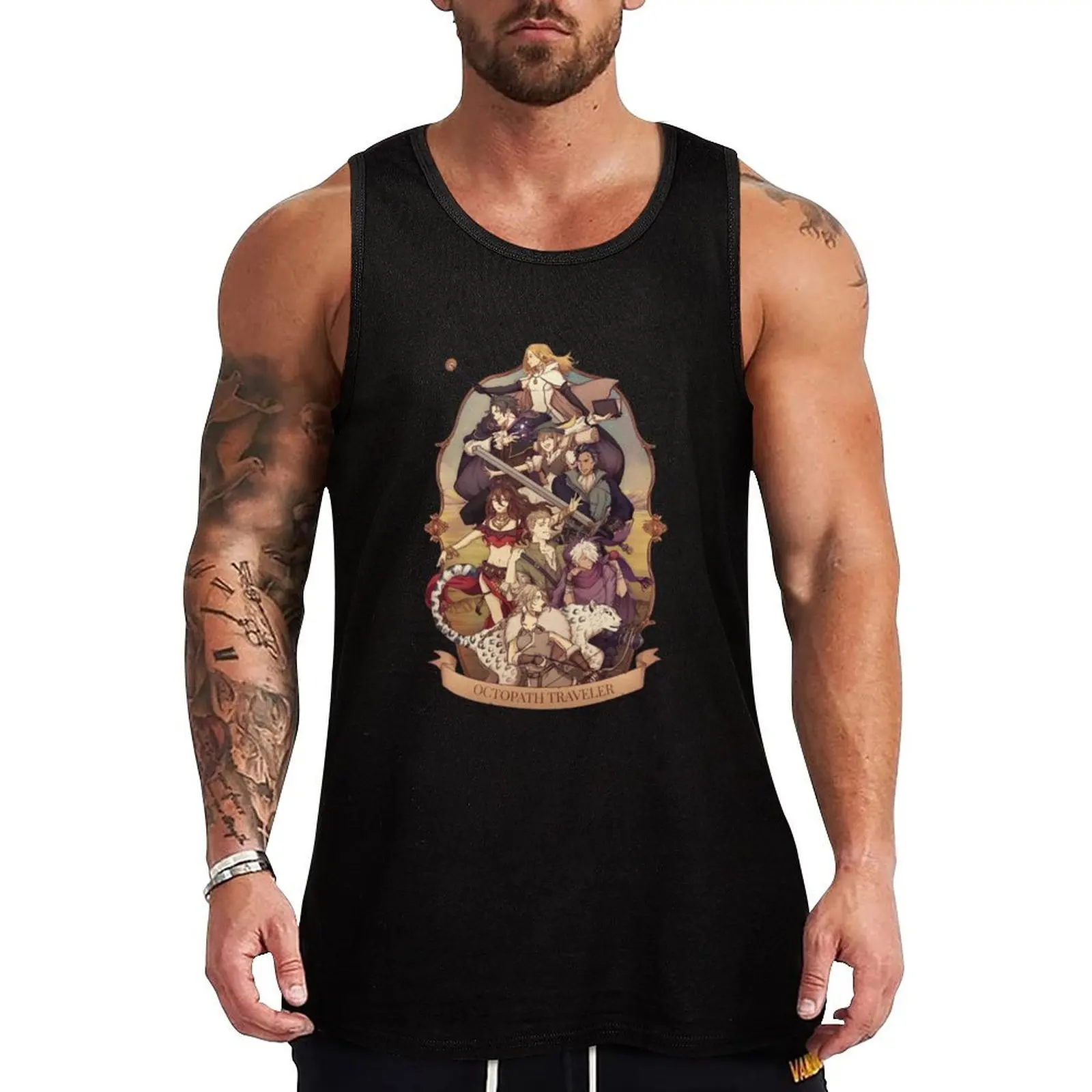 Octopath Traveler Tank Top Fashion Graphic Tank Top Trendy Print Sleeveless Shirt