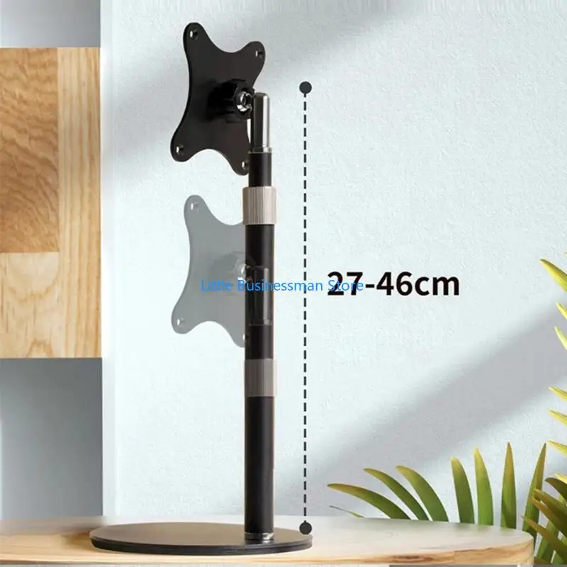 Desktop-Displayständer für 7 bis 18,5 Zoll große Monitore, Metall-VESA-Halterung 75 x 75 mm mit runder Basis für Heimbüro und – Detail 9