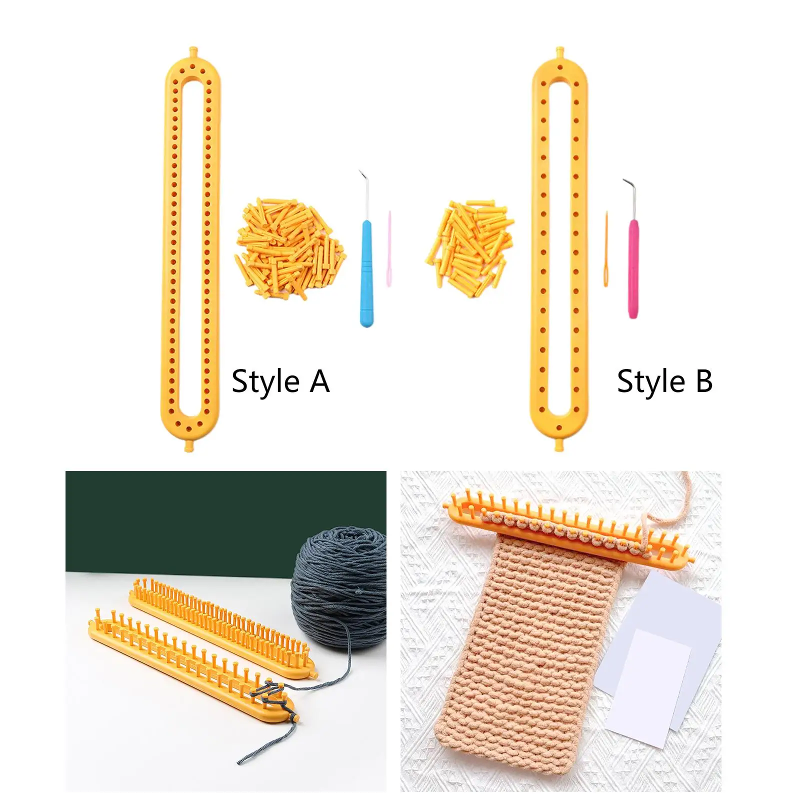 Knitting Loom Set DIY Machine Crochet Loom Handmade Adjustable Craft Knitter Tool Kit Weaving Tools for Sweater Scarf Socking