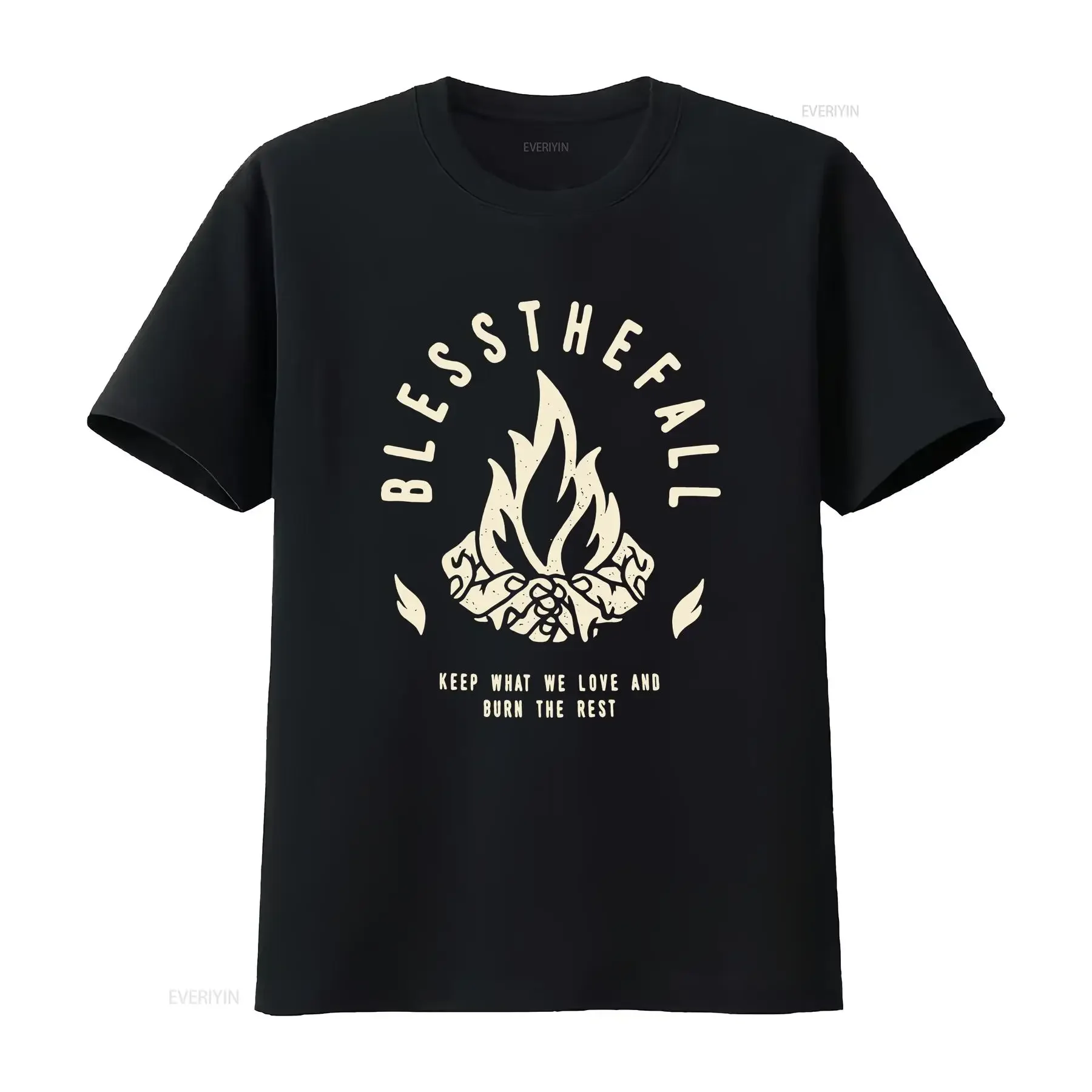 BlessTheFall Black Cotton All size S 5XL For Fans T shirt HD176 vintage Washed homme Stylish Comfortable Breathable Soft