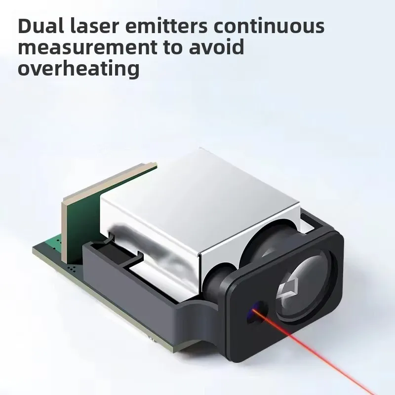 High Precision Industrial Laser Rangefinder Module, 100m Range Laser Distance Sensor with TTL RS485 Serial & Analog Output