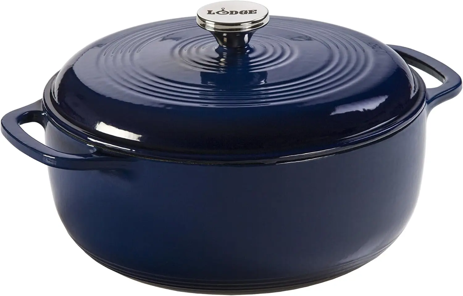 

6 Quart Enameled Cast Iron Dutch Oven with Lid Oven Safe up to 500° F or on Stovetop Use to Marinate Cook Bake Refrigerate