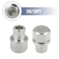 30/13PT Wheel Lock Lug Nuts Hollow Car Anti Theft Wheel Lock Lug Nut Screw Removal Key For BMW