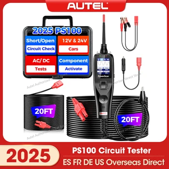 Autel PowerScan PS100 Circuit Tester 12-24V Automotive AVOmeter Tester Open/Short Breaker Finder Component Activation Test Tool