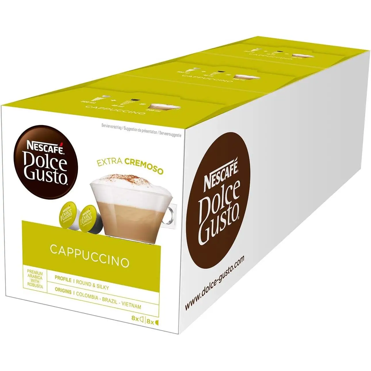 Cápsula Nescafé Dolce Gusto Cappuccino 3 paquetes de  16 Cápsulas - Nestlé