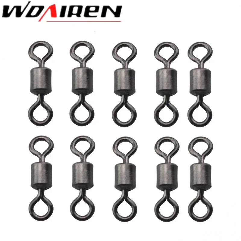 

100 Pcs High Quality Ball Bearing Rolling Swivel Solid Rings Fishing Hook Connector Outdoor Fishing Hooks Accessories