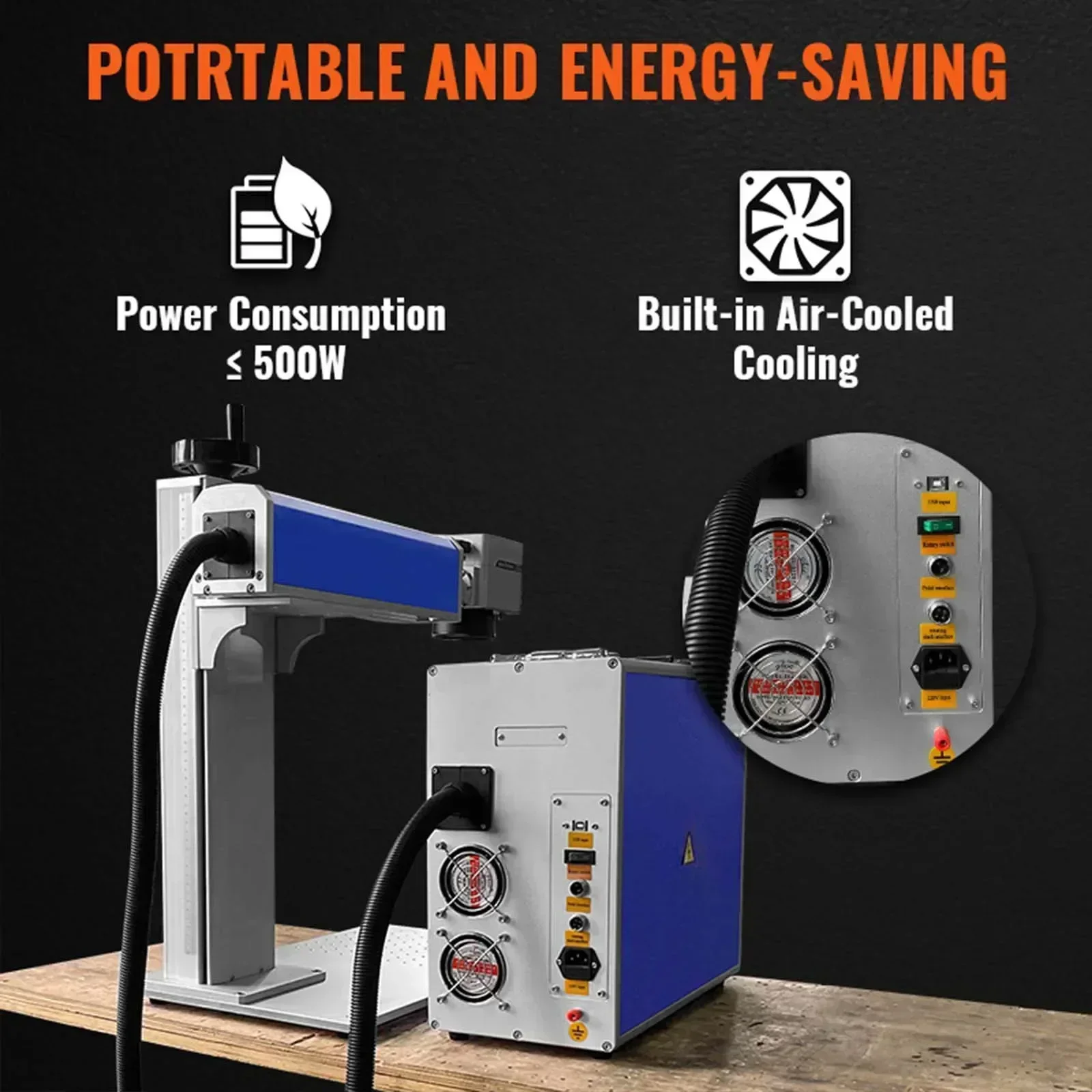 SIHAO CO2 Laser Marking Machine Laser Engraver 20W 150X150mm Stainless Steel Cutting for Wood Leather Acrylic Woodworking Tools - Detail 1