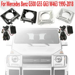 Set of DRL LED Daytime Running Light Fog Light Cover For Mercedes Benz G500 G55 G63 W463 1990-2018 A4638840731 A4638840832