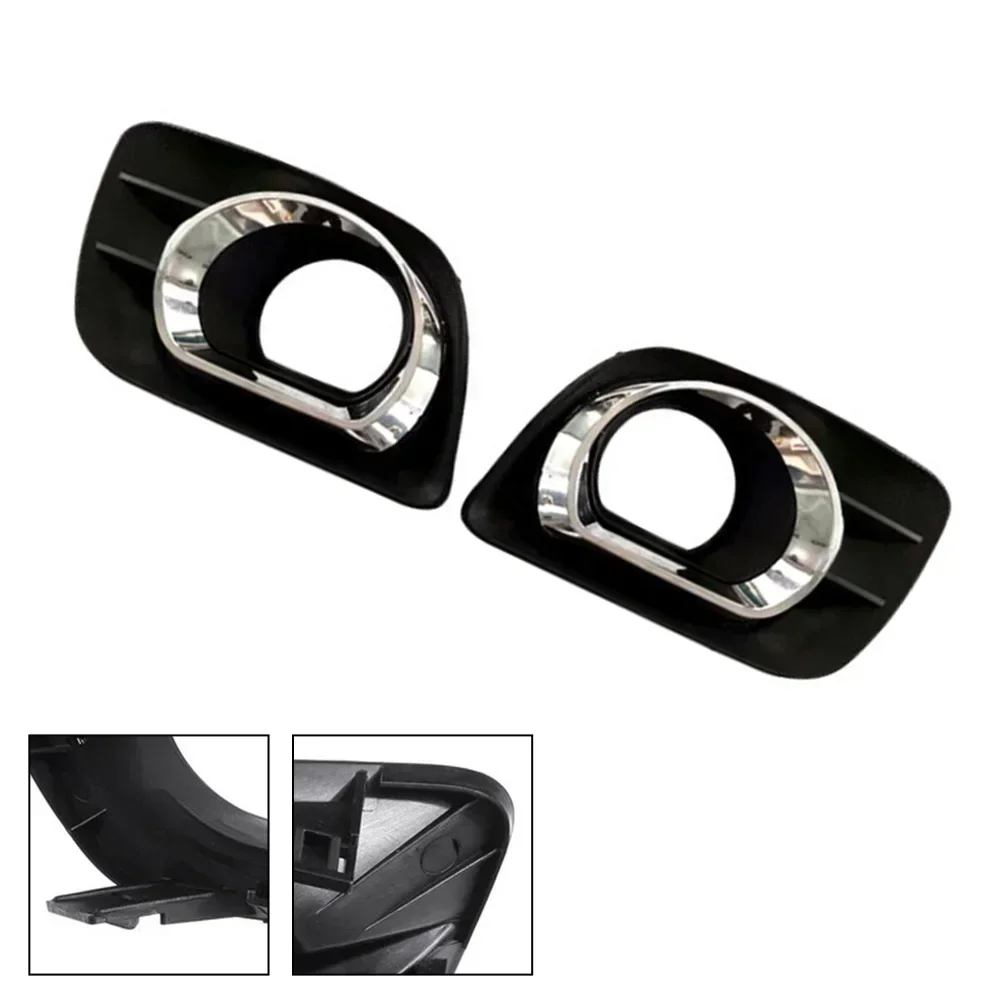 2PCS Fog Light Cover For Pontiac Vibe 2009-2011 ABS Automotive Front Bumper Fog Lampshade Trim Exterior Accessories Black