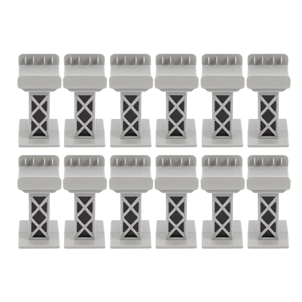 

12Pcs Plastic Train Track Supports Multi-Tiered Track Support Risers High Level Blocks for Railway Layouts Creative Building