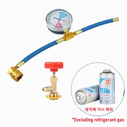 r134a Refrigerant Gas Recharging Kit Car Air Conditioner Gas Refill Refrigeration Tool r134a Can Opener Hose Kit