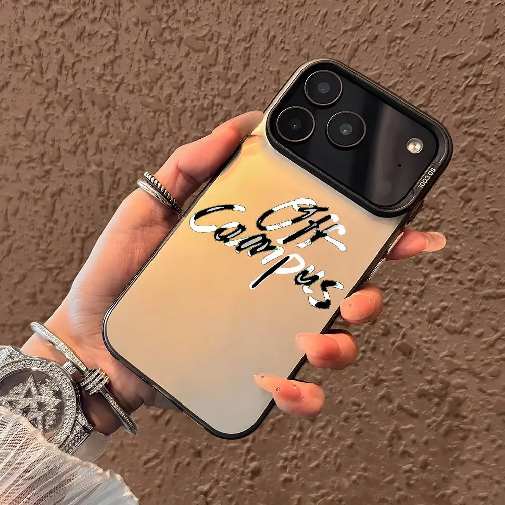 TV O-Off Campus Phone Case For iPhone 17 16 15 14 13 12 11 Pro Max Designer Matte Laser Aurora Funda Phone Case - view 4