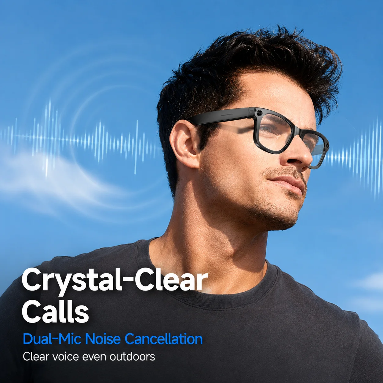 W610T Ultra Light Smart Camera Glasses IP66 Waterproof Photochromic Polarized Lens WiFi Sync Music Call Outdoor Daily Bluetooth