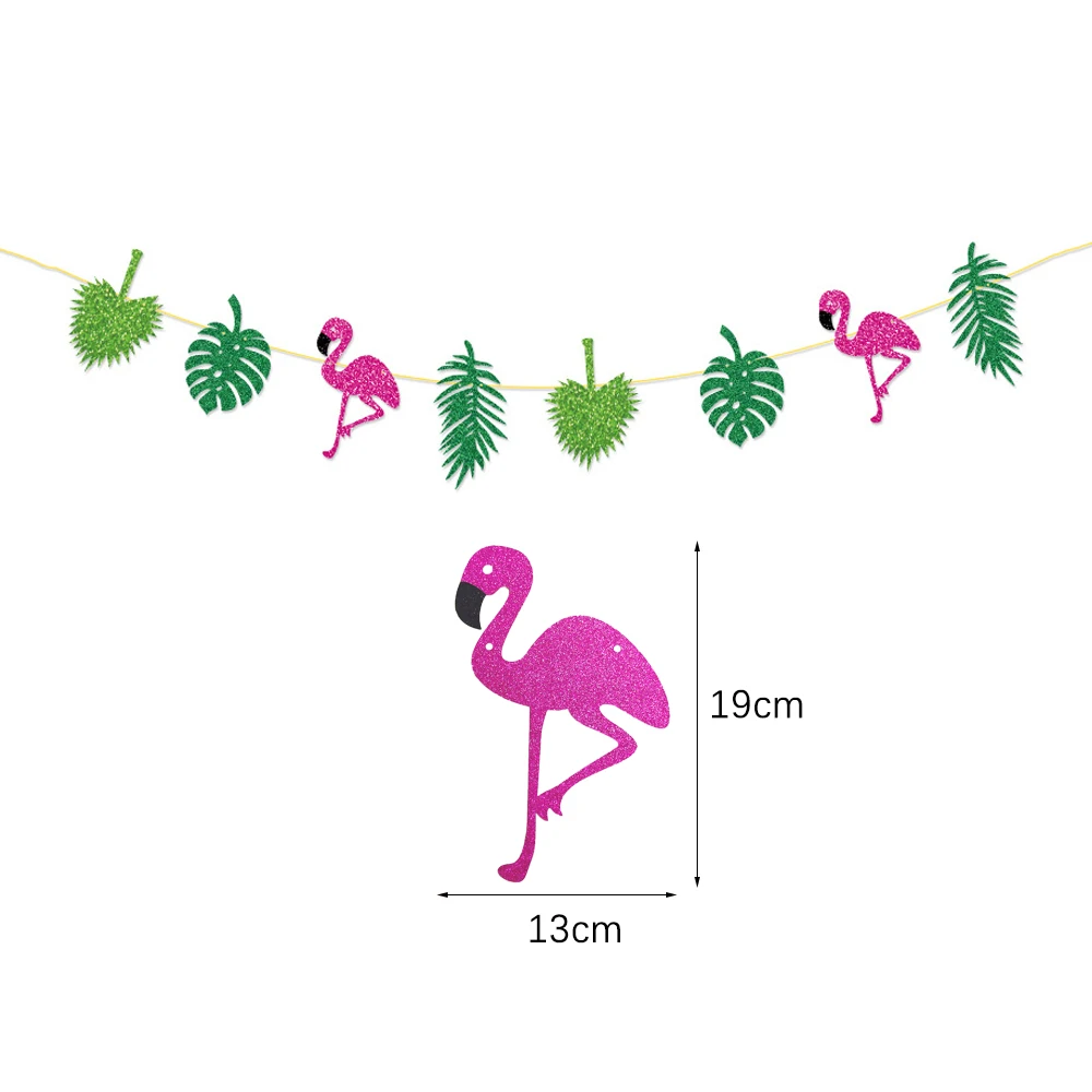 Hawaii-Party Banner Dekoration Foto-Requisiten Hängende Banner Sommer-Party Flamingo Ananas Papierbrillen Tropische Hawaiianische Party – Detail 4