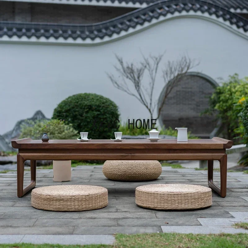 Old Elm Tatami Low Table Simple Solid Wood Chinese Study Table Home