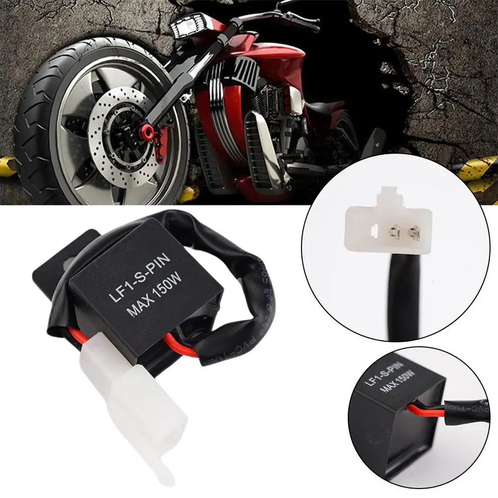 2PIN With Wire Sealing Adhesive Flasher Relay Motorcycle Turn Signal Flasher 12V LED Flasher Light Relay V3L5