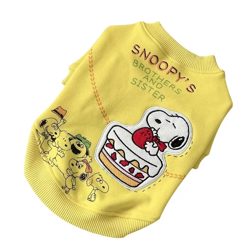 

Плюшевая одежда для домашних животных Snoopy, куртка, осенне-зимнее пальто, одежда для собак с героями мультфильмов