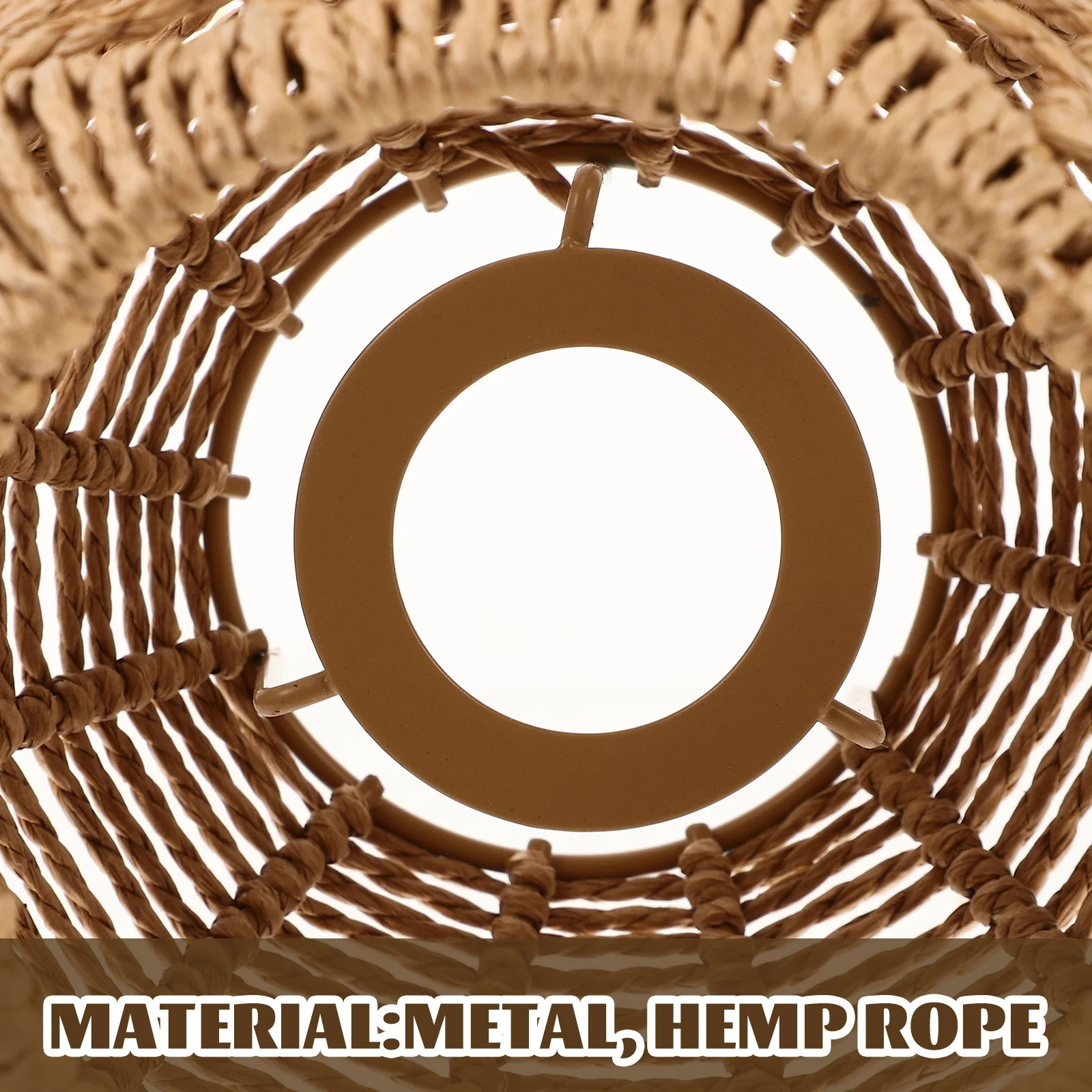 

Delicate Hemp Rope Woven Lampshade Pendant Lampshade for Chandelier Wall Light Hanging Light Diverse Decorative Demands