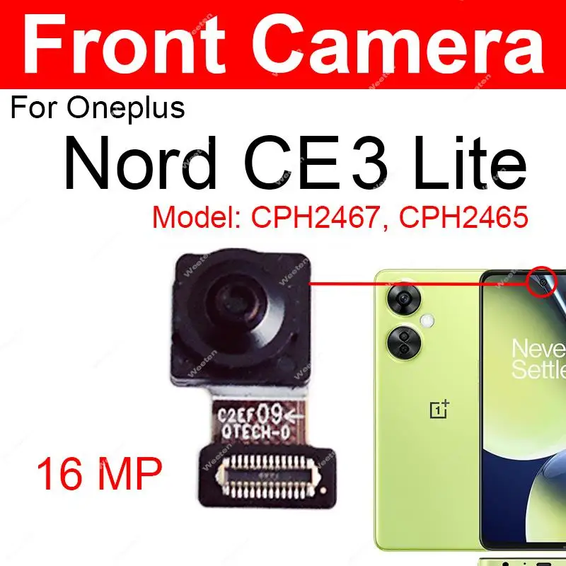 For Oneplus Nord CE3 Nord CE3 Lite Front Rear Macro Camera Back Front Macro Camera Module Flex Cable Replacement Repair Parts