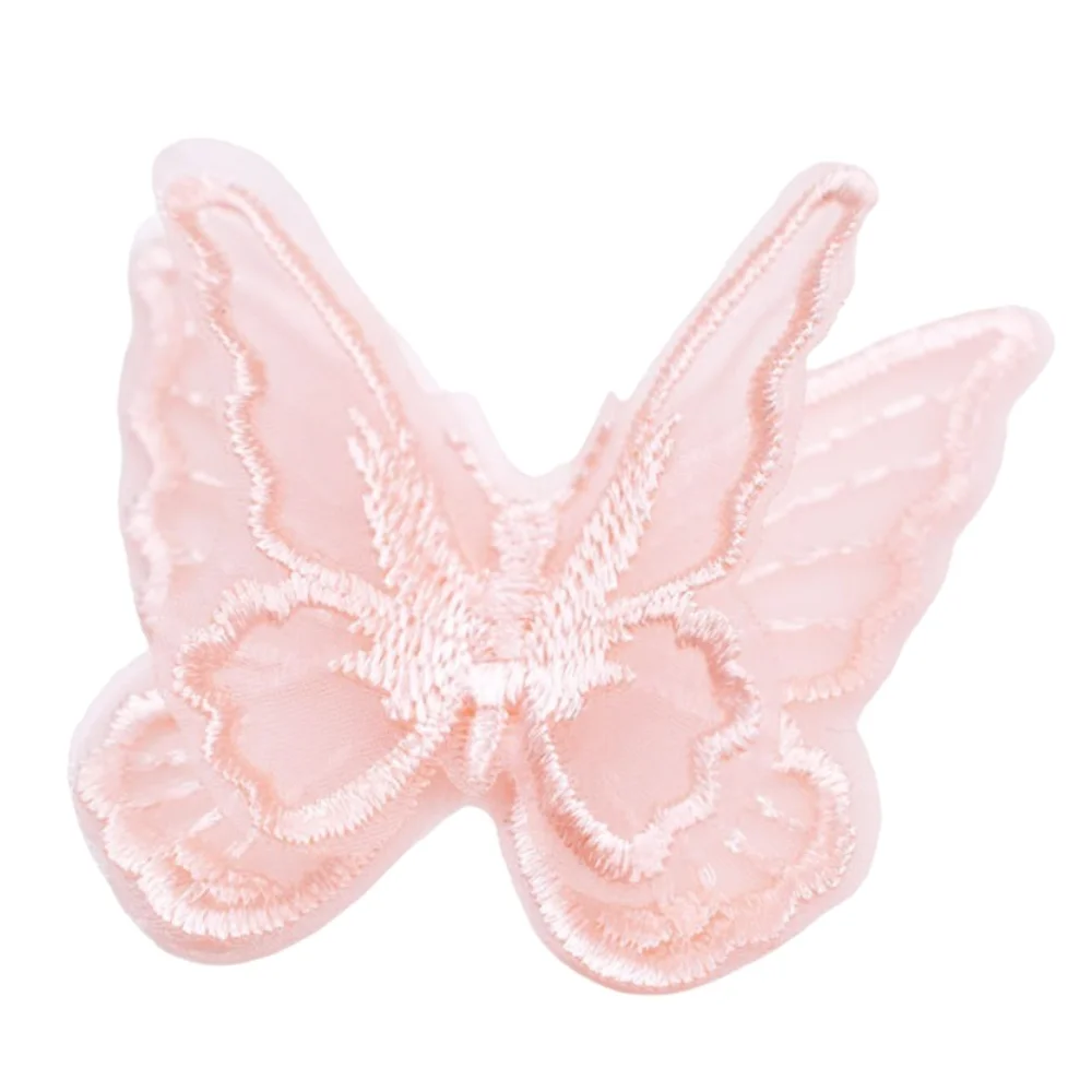 

20pcs 6CM Embroidery Lace Appliques 3D Double-layer Simulation Mesh Patch Dreamy DIY Handmade Chiffon