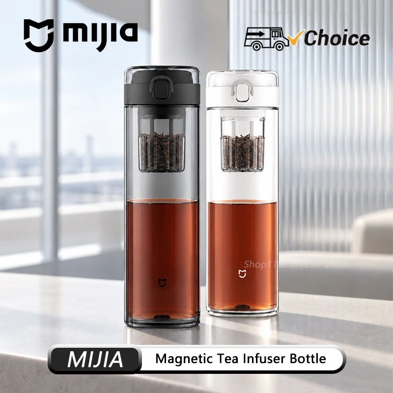 NEW MIJIA Magnetic Tea Infuser Bottle 800mL Tritan Tea Water Separation One Touch Lid Safety Lock Portable Travel Original CN