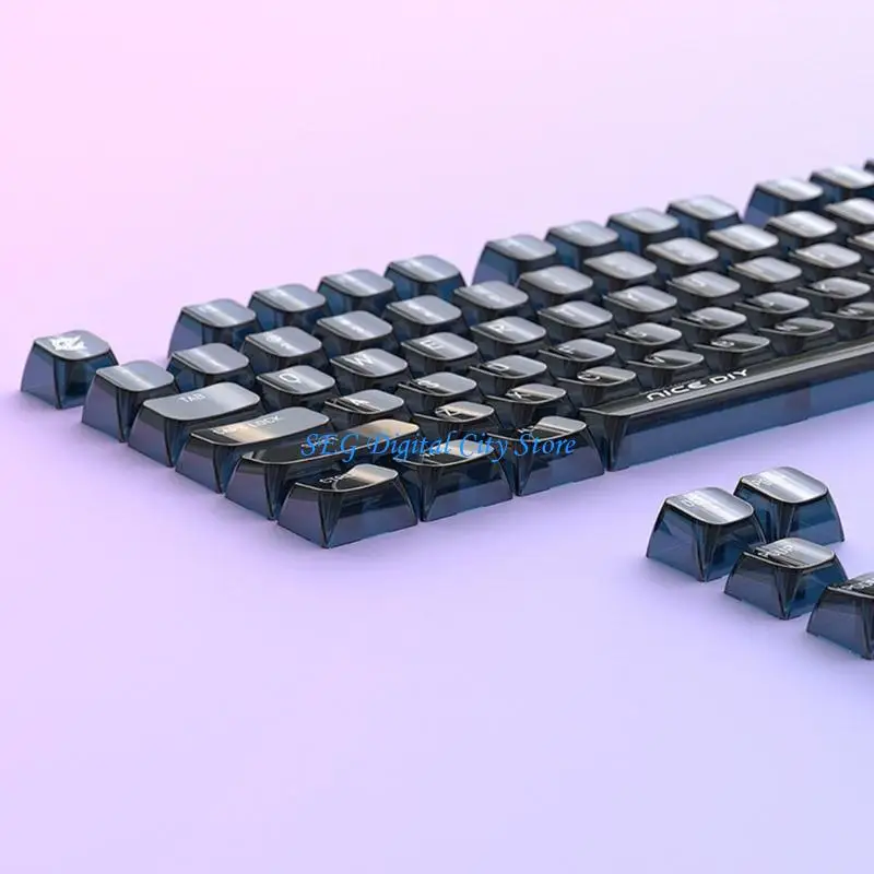 

U75B 132Keys Backlit MDA Profile Crystal Keycaps Color for Mechanical Keyboards