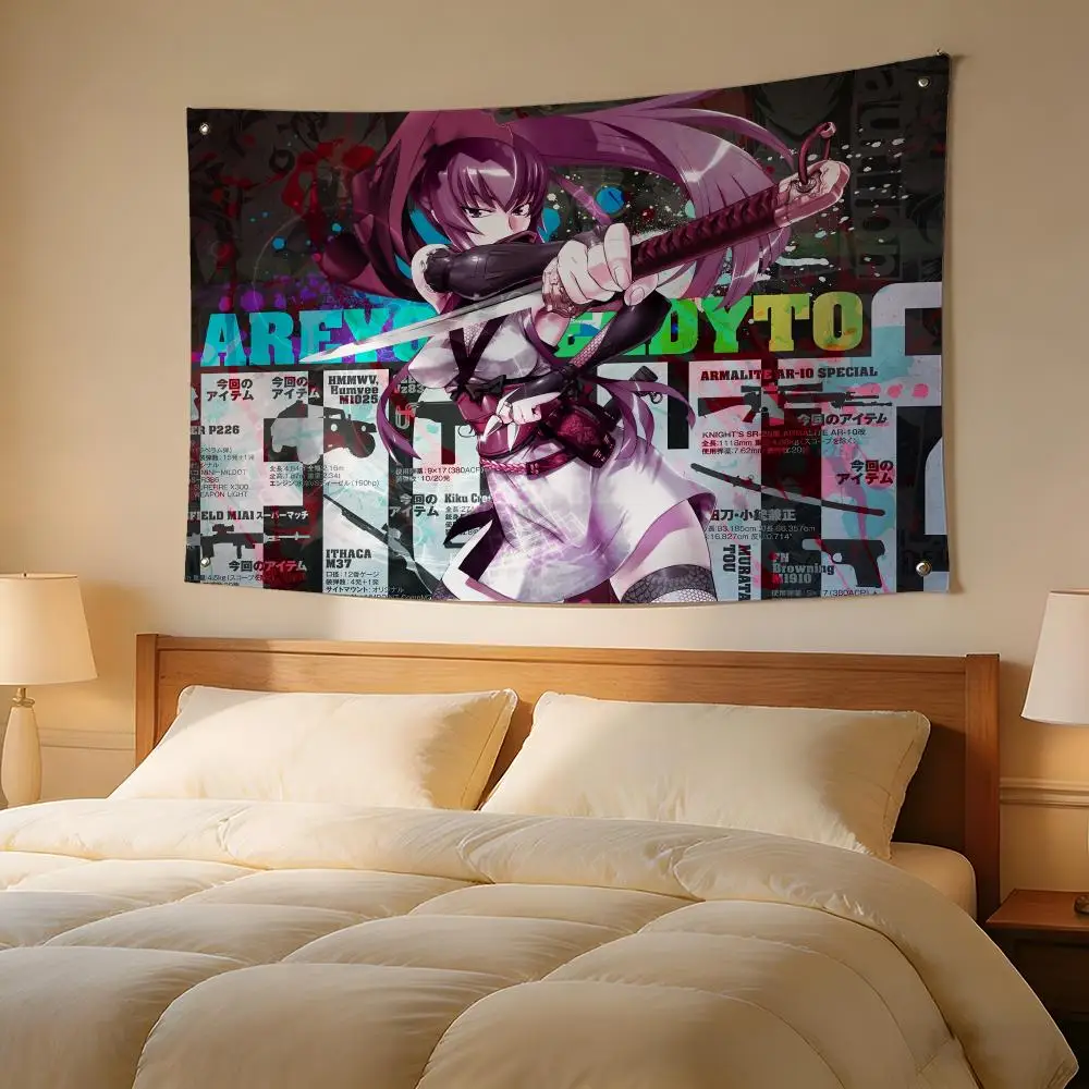 Banderas de Highschool Of The Dead para acampar al aire libre, banderas para fiestas, arte para colgar en la pared, decoración del hogar