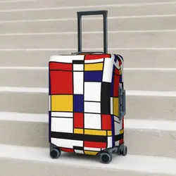 Mondrian De Stijl Funda para maleta Impresión personalizada Viaje de crucero Vuelo Protector de suministros de equipaje elástico