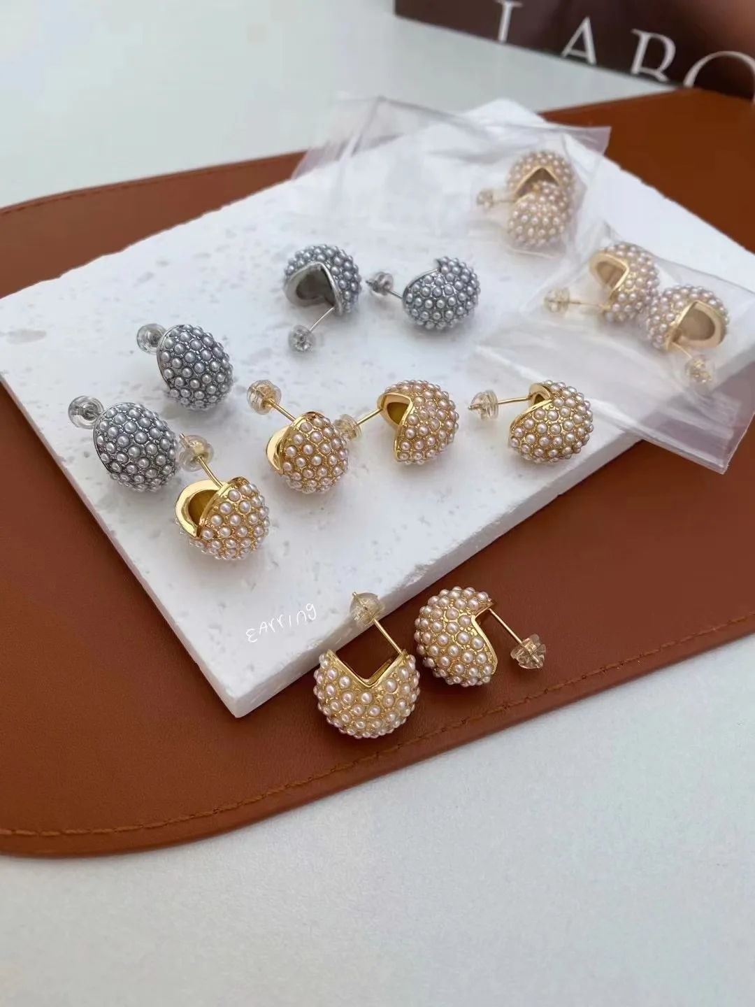 

5 Pairs, White Fake Pearl Earrings for women Small Korean Stud Earrings Cute Brincos Wedding Party Fashion