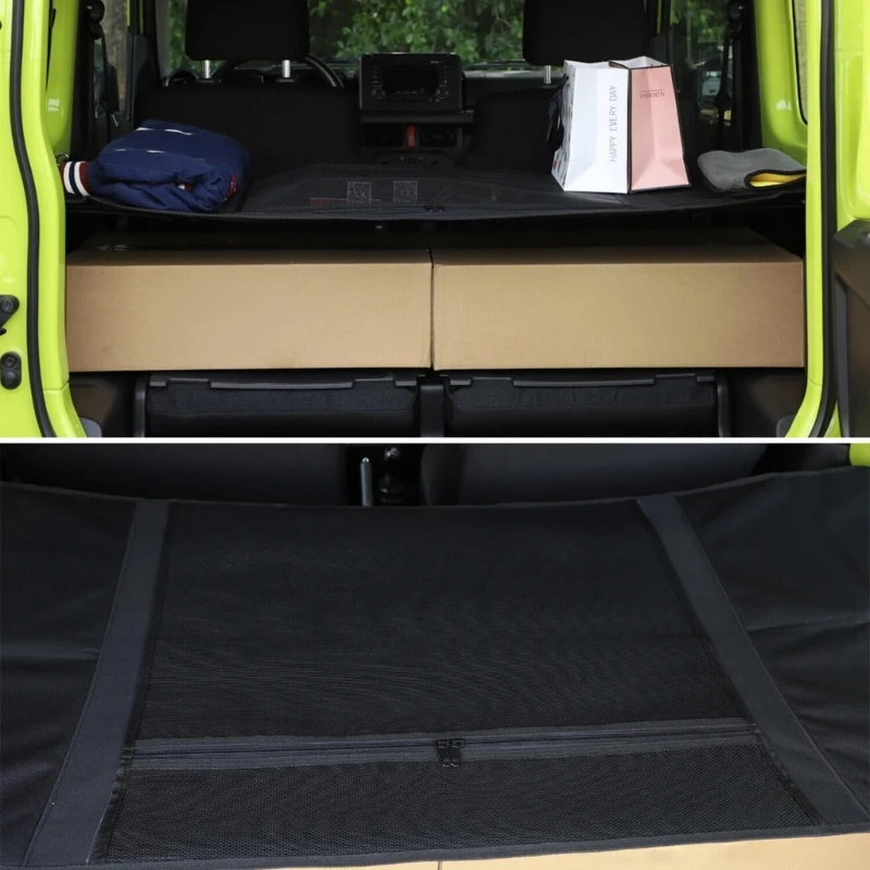 Multifunctional Rear Trunk Parcel Shelf Load Shade Luggage Net Cargo Cover Storage Bag for Jimny JB64 JB74 Oxford Cloth