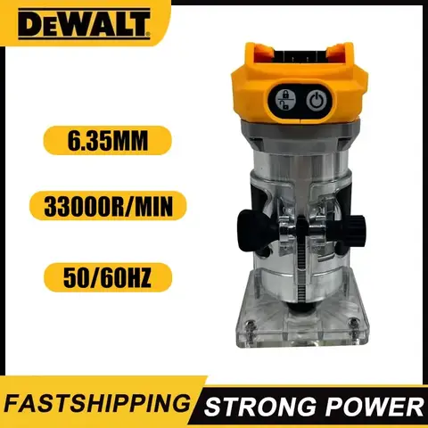 Dewalt 33000RPM 브러시리스 전기 트리머 무선 목공 트리밍 기계 우드 라우터 밀링 조각 슬롯 머신 Best5