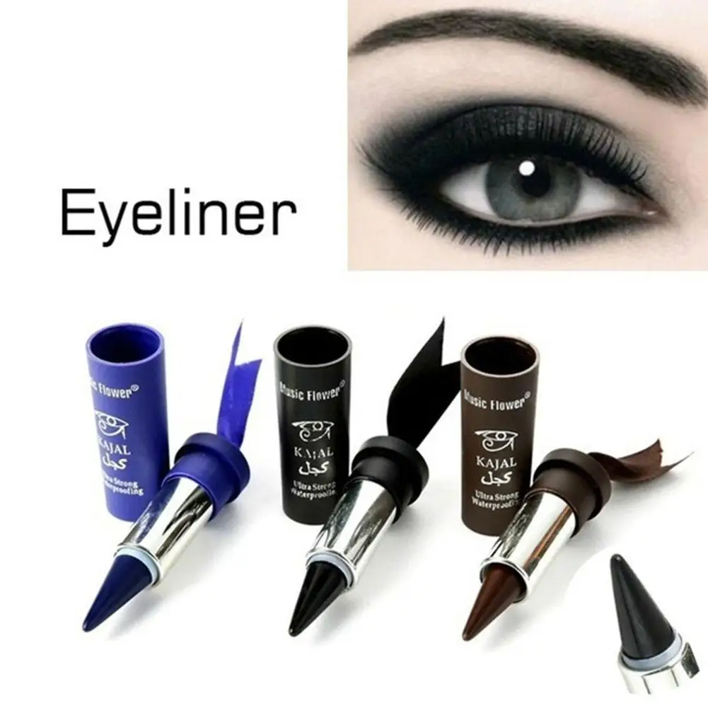 Women Smoky Eyes Eyeliner Pencil Thick Pencil Eyes / Waterproof Last Bold Eyeliner Gel Color Liner Black Long Blue Black