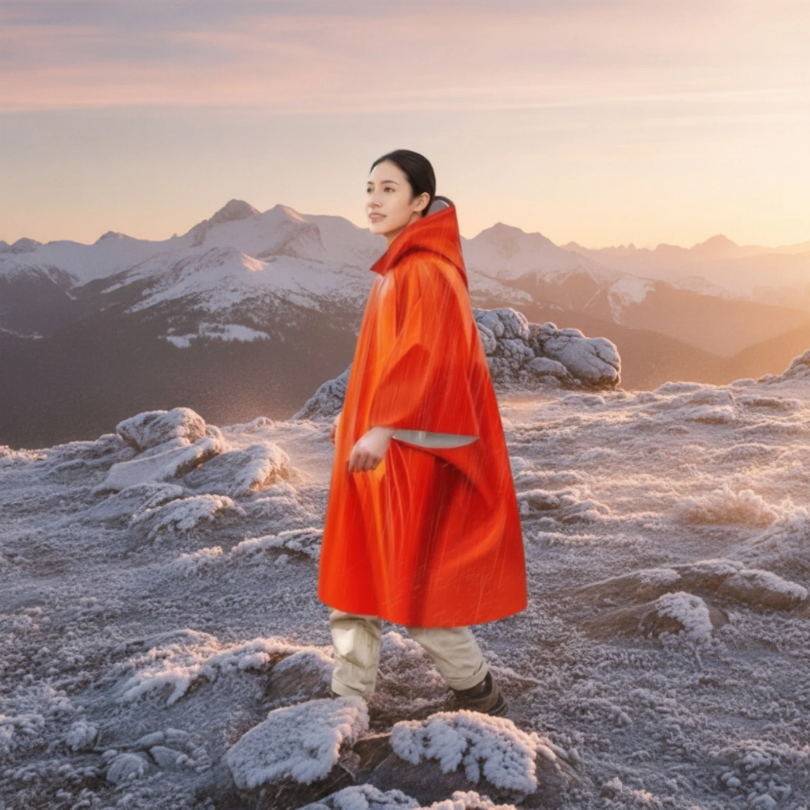 Emergency Poncho Compact Rain Poncho with Hood Rainwear Packable Outerwear Windproof for Backpackers, Emergencies, Survival Kits