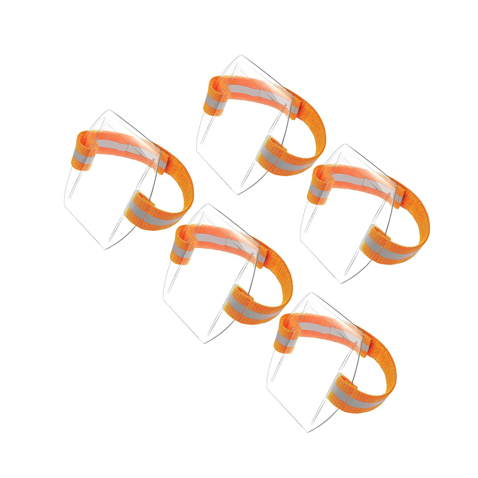 5 pçs braço ajustável titular do crachá braçadeira brilhante trabalhadores id crachá titular claro plástico cartão manga trabalhadores cartões titular