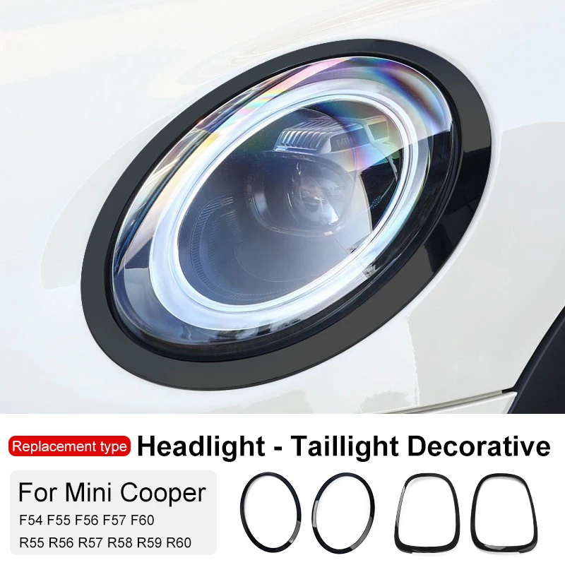 

Headlight Taillight Cover Replace Ring For Mini Cooper F56 F55 F60 F54 R56 R60 R55 Countryman 2014-2023 Car Exterior Accessories