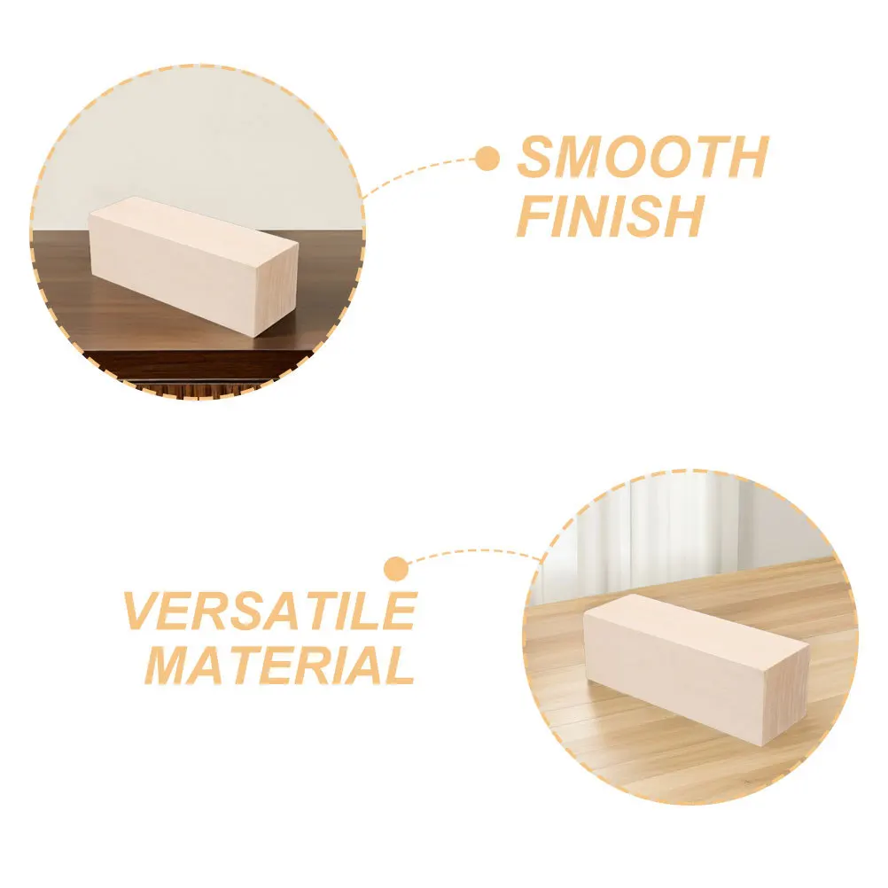 3 قطعة كتل الخشب لتقوم بها بنفسك الحرفية نحت لمجموعة خشبية فارغة لمشاريع اليدوية مبتدئين الخشب غير المكتمل للتبييض #2