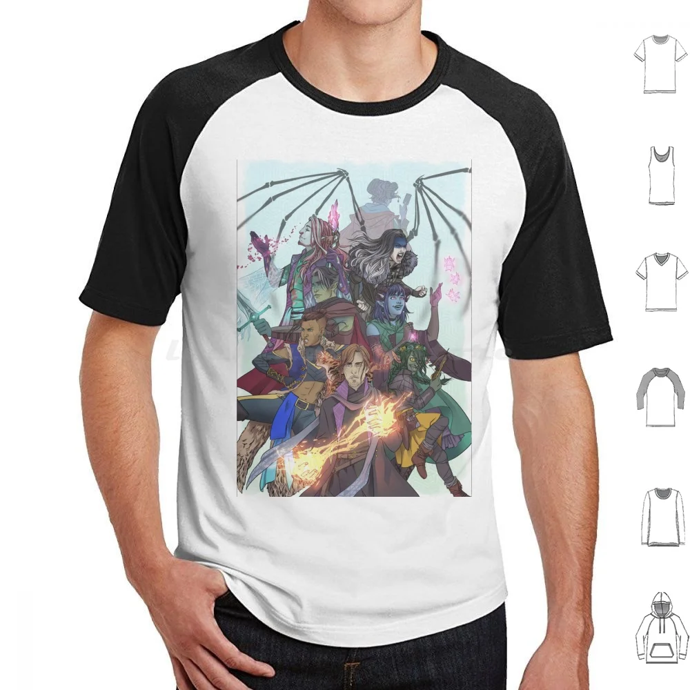 The Mighty Nein T Shirt 6xl Cotton Cool Tee Mighty Nein Mighty 9 M9 Dnd And Yasha Beauregard Jester Fjord Caduceus Clay Caleb