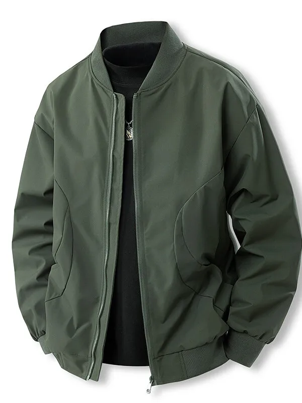 

Мужская повседневная бейсбольная куртка с тонким рукавом, весна-осень, новая мода, корейская версия, свободная посадка из полиэстера, длинная молния све