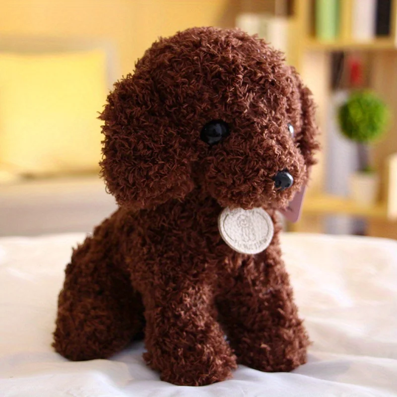 7.87inch Simulation Teddy Dog Plush Toy Stuffed Animals Doll Puppy Dog Doll Cute Curly Dog Gift for Children