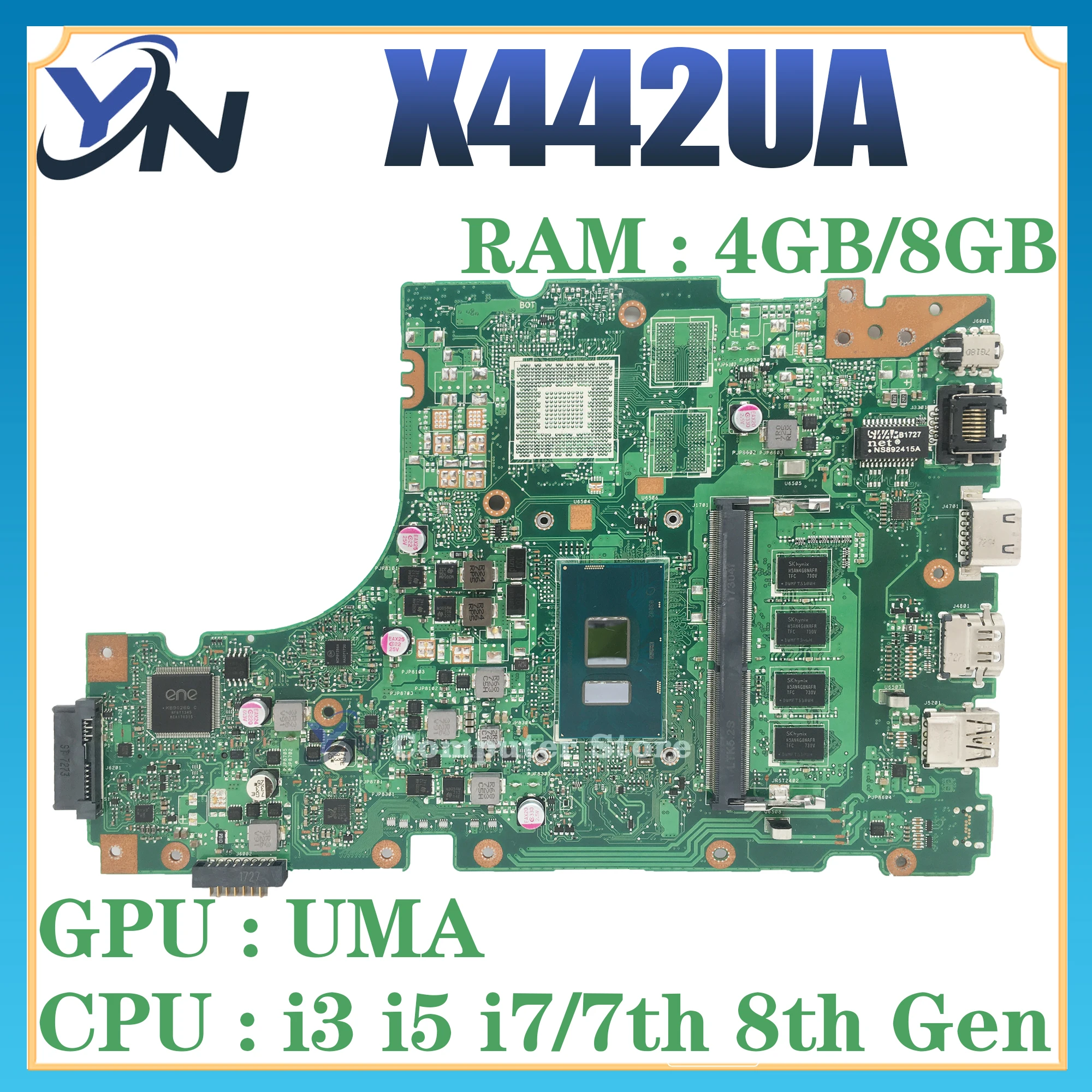 X442UQ Mainboard X442U X442UNR F442U A442U A480U R419U X442UN X442UQR X442URR X442UR X442UF X442UA X442UAR Laptop Motherboard