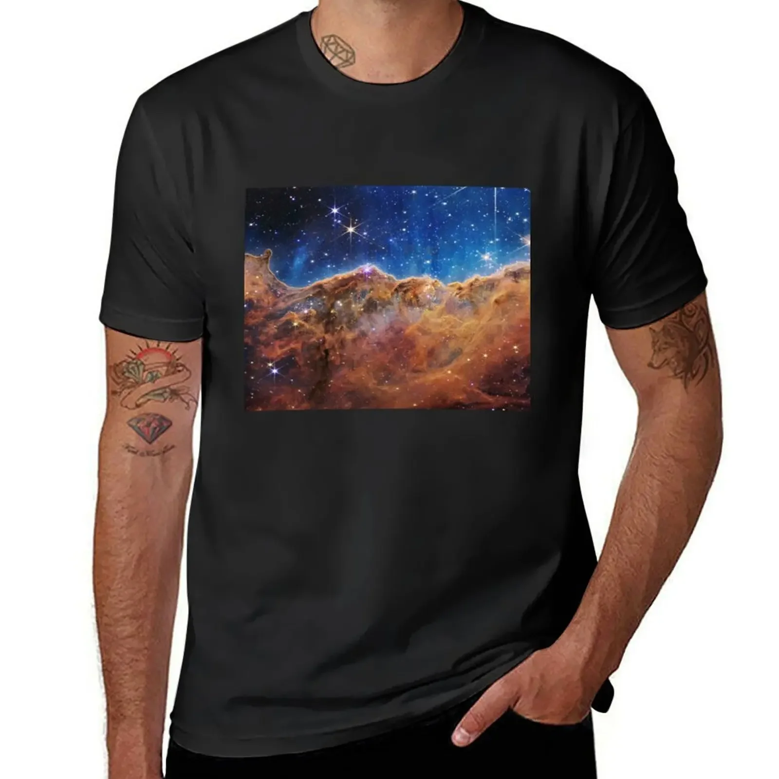 Cosmic Cliffs | Carina Nebula | NGC 3324 (James Webb Space Telescope/JWST) T-Shirt plain outfits for men