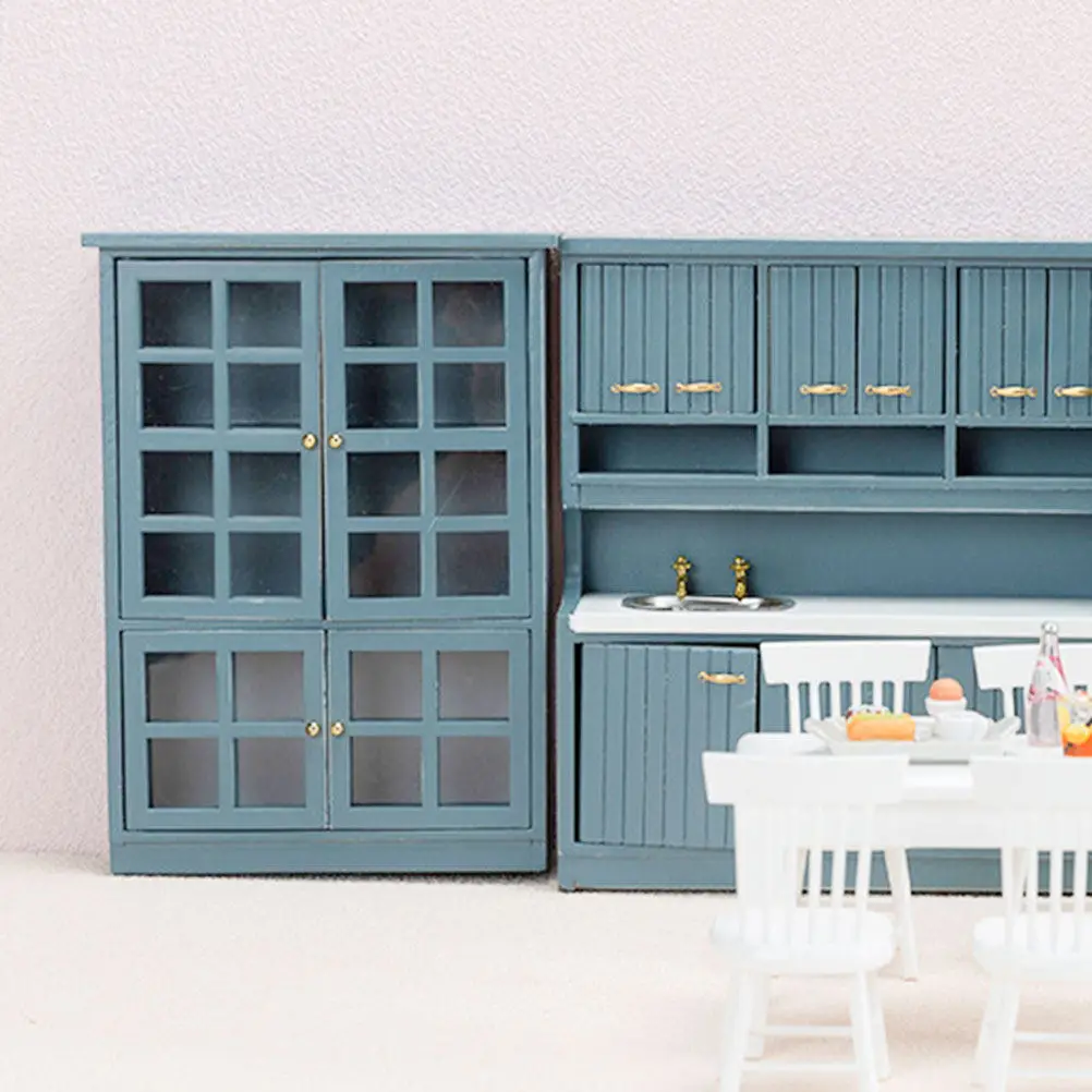 

Mini Cabinet Miniature Furniture Decorative Miniature Cupboard Kitchen Tiny House Accessory Living Room Display Cabinet Micro