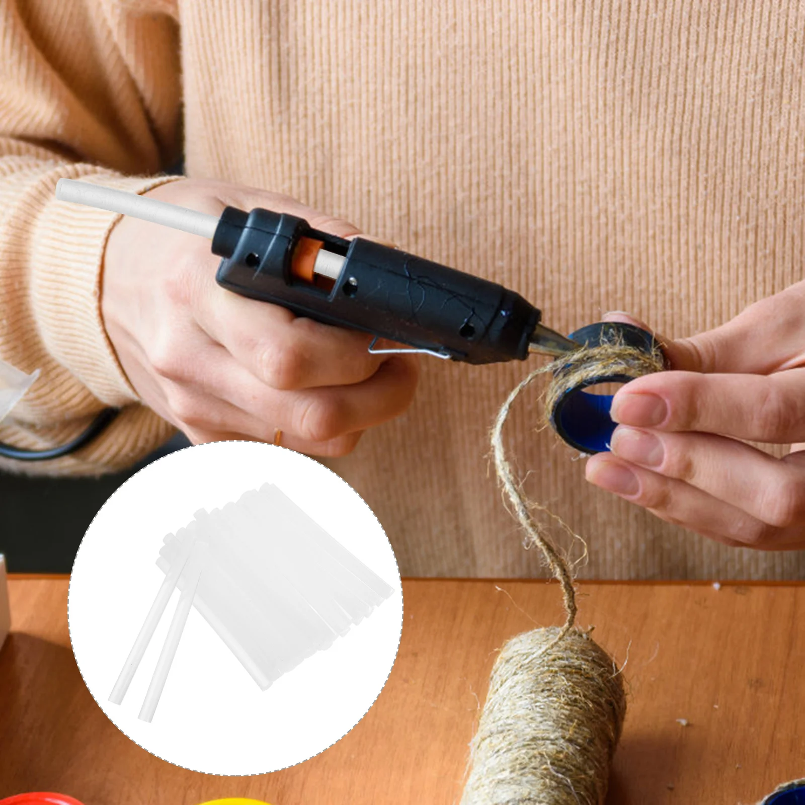 

70Pcs Clear Hot Glue Sticks High Low Temperature Resistant Fast Melting Adhesive for Crafting Kit Box Packing Wood Handicrafts