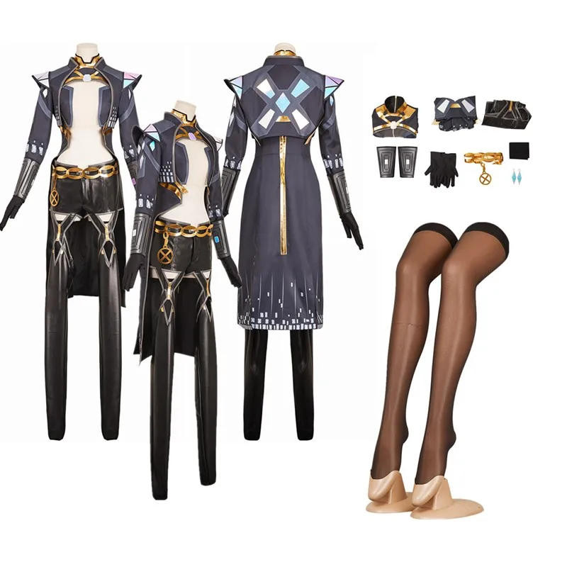 

Emma Cosplay Frost Costume Adult Women Top Coat Pantyhose Earrings Belt Outfits Halloween Carnival Party Suit