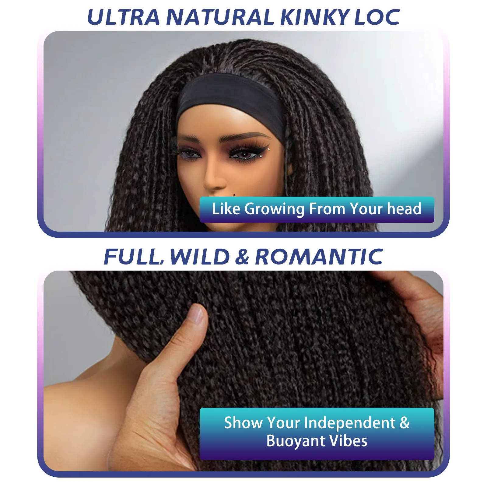 ディープウェーブ人毛ウィッグ　縮れ毛ヘッドバンドウィッグ　アップグレードウィッグ　接着剤不要ドローストリングシームレスクリップイン　女性用フリップオーバー