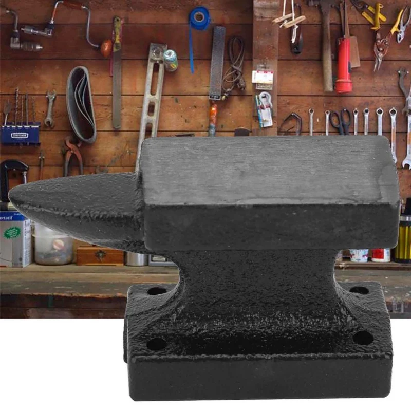 Portable Rugged Cast Iron Anvil Blacksmith Anvil Stable Workbench (Random Color)